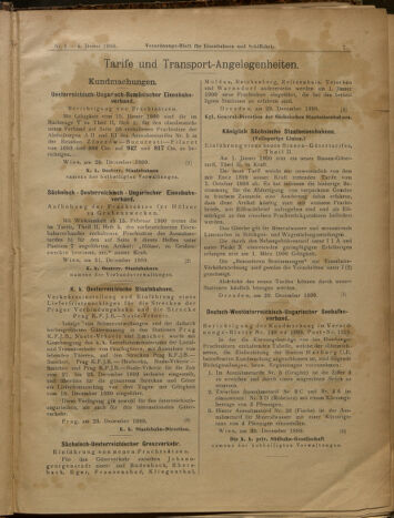 Verordnungs-Blatt für Eisenbahnen und Schiffahrt: Veröffentlichungen in Tarif- und Transport-Angelegenheiten 19000104 Seite: 7