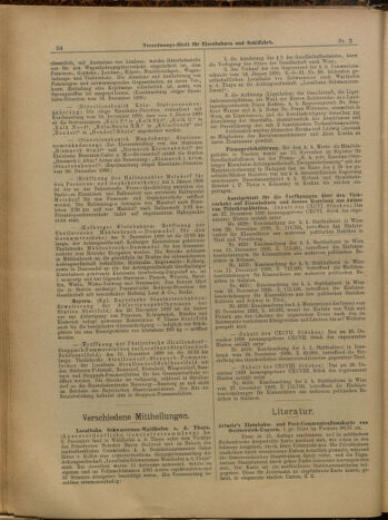 Verordnungs-Blatt für Eisenbahnen und Schiffahrt: Veröffentlichungen in Tarif- und Transport-Angelegenheiten 19000106 Seite: 6