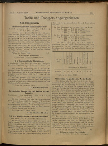 Verordnungs-Blatt für Eisenbahnen und Schiffahrt: Veröffentlichungen in Tarif- und Transport-Angelegenheiten 19000109 Seite: 5