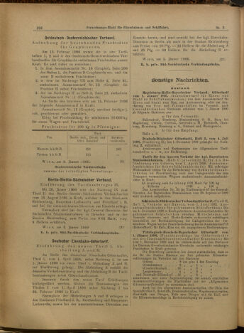 Verordnungs-Blatt für Eisenbahnen und Schiffahrt: Veröffentlichungen in Tarif- und Transport-Angelegenheiten 19000109 Seite: 6