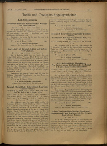 Verordnungs-Blatt für Eisenbahnen und Schiffahrt: Veröffentlichungen in Tarif- und Transport-Angelegenheiten 19000111 Seite: 11