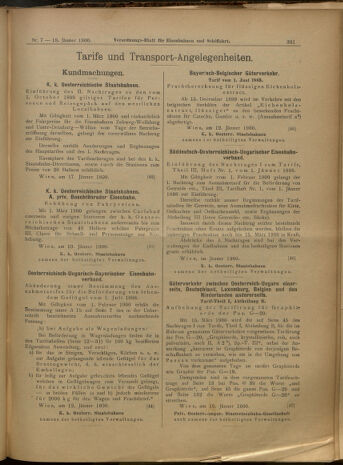 Verordnungs-Blatt für Eisenbahnen und Schiffahrt: Veröffentlichungen in Tarif- und Transport-Angelegenheiten 19000118 Seite: 13