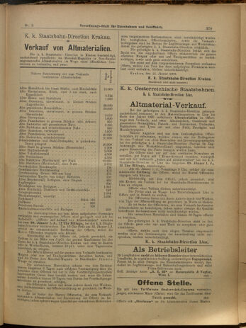 Verordnungs-Blatt für Eisenbahnen und Schiffahrt: Veröffentlichungen in Tarif- und Transport-Angelegenheiten 19000120 Seite: 43