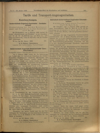 Verordnungs-Blatt für Eisenbahnen und Schiffahrt: Veröffentlichungen in Tarif- und Transport-Angelegenheiten 19000120 Seite: 9