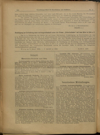 Verordnungs-Blatt für Eisenbahnen und Schiffahrt: Veröffentlichungen in Tarif- und Transport-Angelegenheiten 19000123 Seite: 10