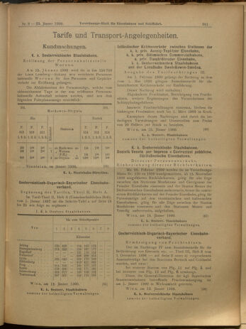 Verordnungs-Blatt für Eisenbahnen und Schiffahrt: Veröffentlichungen in Tarif- und Transport-Angelegenheiten 19000123 Seite: 11