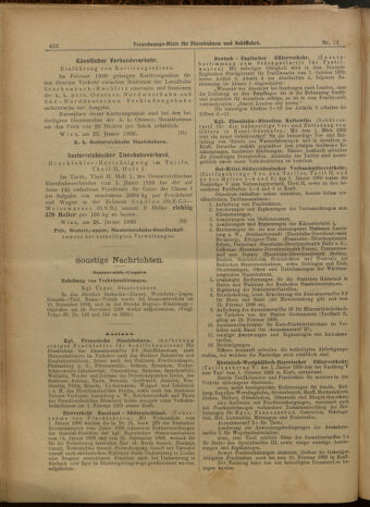 Verordnungs-Blatt für Eisenbahnen und Schiffahrt: Veröffentlichungen in Tarif- und Transport-Angelegenheiten 19000127 Seite: 8