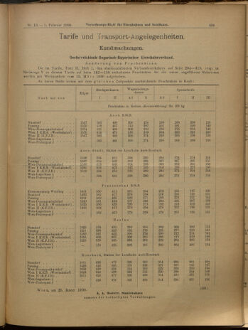 Verordnungs-Blatt für Eisenbahnen und Schiffahrt: Veröffentlichungen in Tarif- und Transport-Angelegenheiten 19000201 Seite: 11