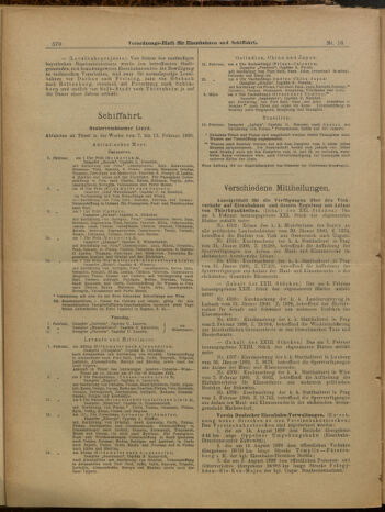 Verordnungs-Blatt für Eisenbahnen und Schiffahrt: Veröffentlichungen in Tarif- und Transport-Angelegenheiten 19000210 Seite: 11