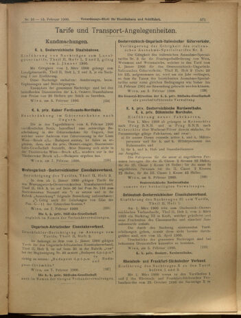 Verordnungs-Blatt für Eisenbahnen und Schiffahrt: Veröffentlichungen in Tarif- und Transport-Angelegenheiten 19000210 Seite: 12