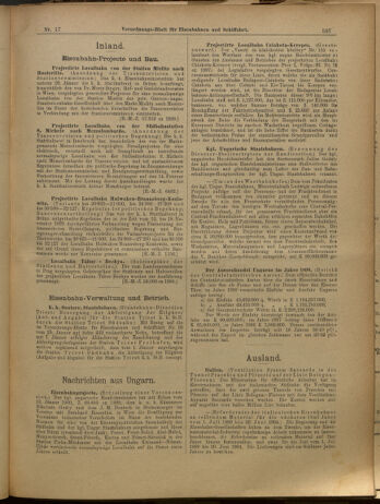 Verordnungs-Blatt für Eisenbahnen und Schiffahrt: Veröffentlichungen in Tarif- und Transport-Angelegenheiten 19000213 Seite: 17