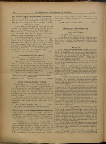 Verordnungs-Blatt für Eisenbahnen und Schiffahrt: Veröffentlichungen in Tarif- und Transport-Angelegenheiten 19000213 Seite: 20