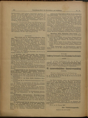 Verordnungs-Blatt für Eisenbahnen und Schiffahrt: Veröffentlichungen in Tarif- und Transport-Angelegenheiten 19000215 Seite: 11