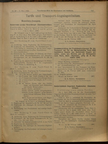 Verordnungs-Blatt für Eisenbahnen und Schiffahrt: Veröffentlichungen in Tarif- und Transport-Angelegenheiten 19000303 Seite: 9