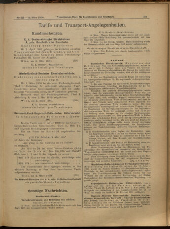 Verordnungs-Blatt für Eisenbahnen und Schiffahrt: Veröffentlichungen in Tarif- und Transport-Angelegenheiten 19000308 Seite: 9