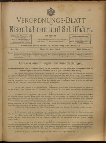 Verordnungs-Blatt für Eisenbahnen und Schiffahrt: Veröffentlichungen in Tarif- und Transport-Angelegenheiten 19000313 Seite: 1