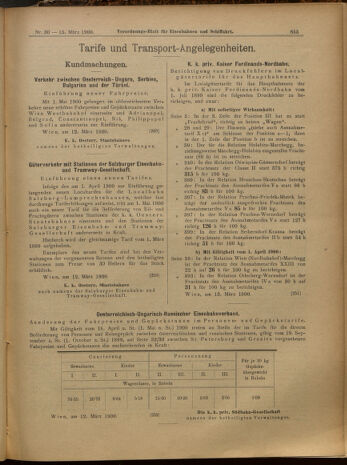 Verordnungs-Blatt für Eisenbahnen und Schiffahrt: Veröffentlichungen in Tarif- und Transport-Angelegenheiten 19000315 Seite: 11