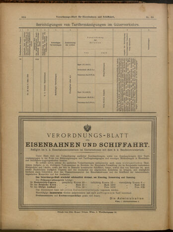 Verordnungs-Blatt für Eisenbahnen und Schiffahrt: Veröffentlichungen in Tarif- und Transport-Angelegenheiten 19000315 Seite: 20