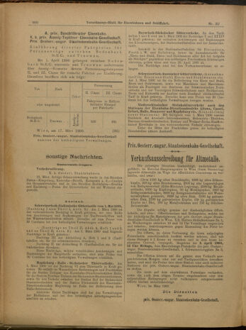 Verordnungs-Blatt für Eisenbahnen und Schiffahrt: Veröffentlichungen in Tarif- und Transport-Angelegenheiten 19000320 Seite: 15