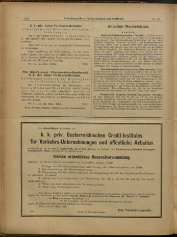 Verordnungs-Blatt für Eisenbahnen und Schiffahrt: Veröffentlichungen in Tarif- und Transport-Angelegenheiten 19000322 Seite: 10