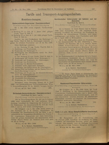 Verordnungs-Blatt für Eisenbahnen und Schiffahrt: Veröffentlichungen in Tarif- und Transport-Angelegenheiten 19000324 Seite: 9