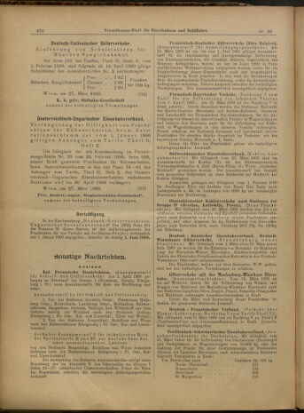 Verordnungs-Blatt für Eisenbahnen und Schiffahrt: Veröffentlichungen in Tarif- und Transport-Angelegenheiten 19000329 Seite: 10