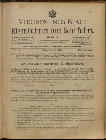 Verordnungs-Blatt für Eisenbahnen und Schiffahrt: Veröffentlichungen in Tarif- und Transport-Angelegenheiten