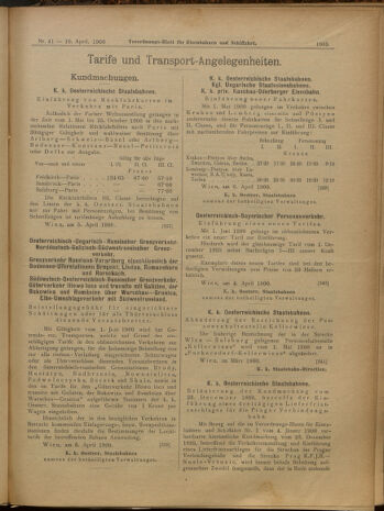 Verordnungs-Blatt für Eisenbahnen und Schiffahrt: Veröffentlichungen in Tarif- und Transport-Angelegenheiten 19000410 Seite: 14