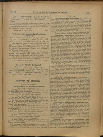 Verordnungs-Blatt für Eisenbahnen und Schiffahrt: Veröffentlichungen in Tarif- und Transport-Angelegenheiten 19000410 Seite: 16