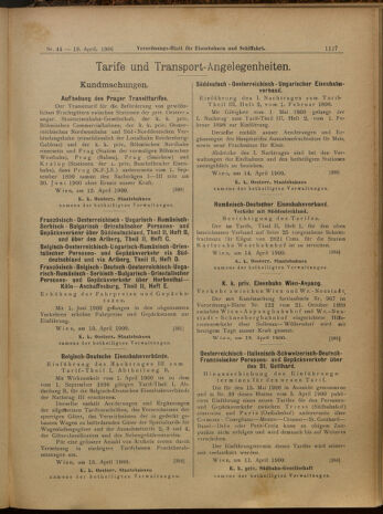 Verordnungs-Blatt für Eisenbahnen und Schiffahrt: Veröffentlichungen in Tarif- und Transport-Angelegenheiten 19000419 Seite: 9