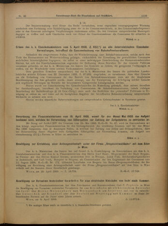 Verordnungs-Blatt für Eisenbahnen und Schiffahrt: Veröffentlichungen in Tarif- und Transport-Angelegenheiten 19000421 Seite: 5