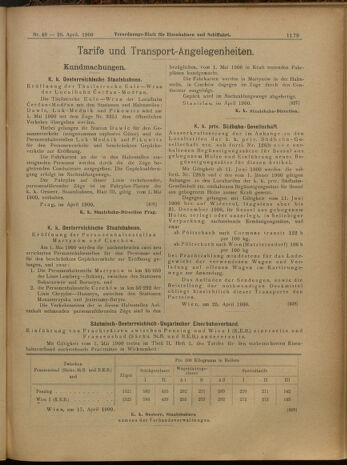 Verordnungs-Blatt für Eisenbahnen und Schiffahrt: Veröffentlichungen in Tarif- und Transport-Angelegenheiten 19000428 Seite: 7