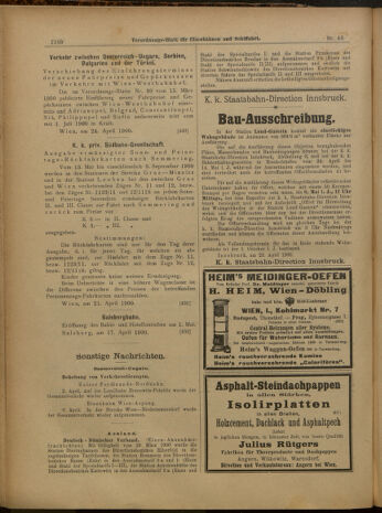 Verordnungs-Blatt für Eisenbahnen und Schiffahrt: Veröffentlichungen in Tarif- und Transport-Angelegenheiten 19000428 Seite: 8