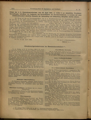 Verordnungs-Blatt für Eisenbahnen und Schiffahrt: Veröffentlichungen in Tarif- und Transport-Angelegenheiten 19000505 Seite: 2