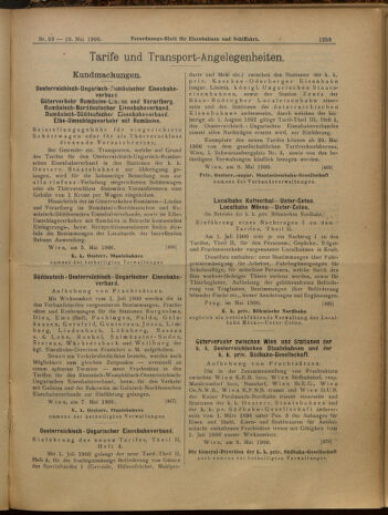 Verordnungs-Blatt für Eisenbahnen und Schiffahrt: Veröffentlichungen in Tarif- und Transport-Angelegenheiten 19000510 Seite: 3