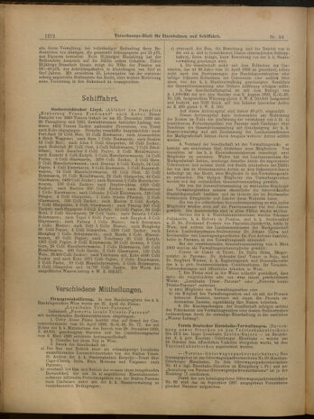 Verordnungs-Blatt für Eisenbahnen und Schiffahrt: Veröffentlichungen in Tarif- und Transport-Angelegenheiten 19000512 Seite: 9