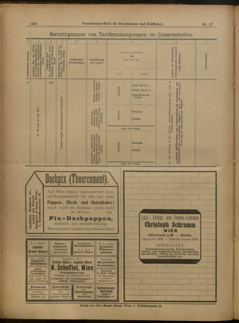 Verordnungs-Blatt für Eisenbahnen und Schiffahrt: Veröffentlichungen in Tarif- und Transport-Angelegenheiten 19000519 Seite: 16