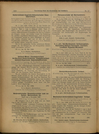 Verordnungs-Blatt für Eisenbahnen und Schiffahrt: Veröffentlichungen in Tarif- und Transport-Angelegenheiten 19000519 Seite: 8