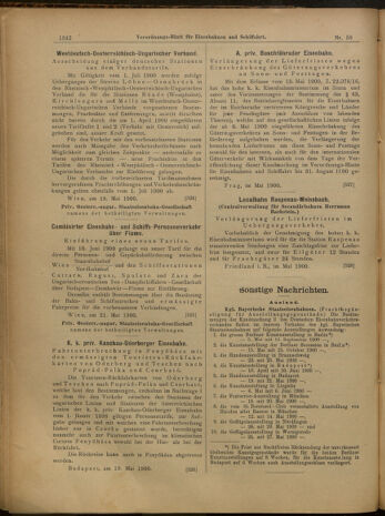 Verordnungs-Blatt für Eisenbahnen und Schiffahrt: Veröffentlichungen in Tarif- und Transport-Angelegenheiten 19000522 Seite: 14