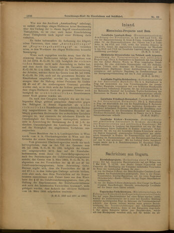 Verordnungs-Blatt für Eisenbahnen und Schiffahrt: Veröffentlichungen in Tarif- und Transport-Angelegenheiten 19000529 Seite: 20