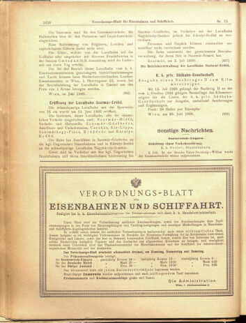 Verordnungs-Blatt für Eisenbahnen und Schiffahrt: Veröffentlichungen in Tarif- und Transport-Angelegenheiten 19000605 Seite: 10