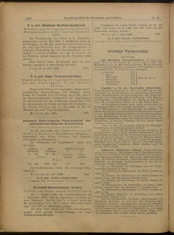 Verordnungs-Blatt für Eisenbahnen und Schiffahrt: Veröffentlichungen in Tarif- und Transport-Angelegenheiten 19000612 Seite: 8