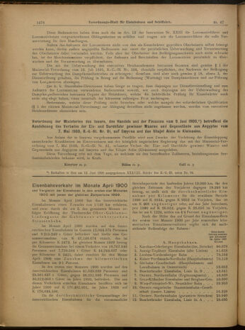 Verordnungs-Blatt für Eisenbahnen und Schiffahrt: Veröffentlichungen in Tarif- und Transport-Angelegenheiten 19000614 Seite: 2