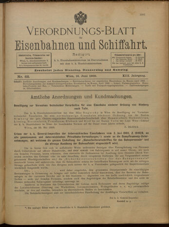 Verordnungs-Blatt für Eisenbahnen und Schiffahrt: Veröffentlichungen in Tarif- und Transport-Angelegenheiten 19000616 Seite: 17