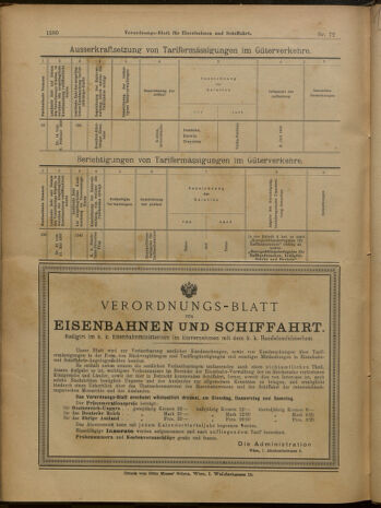 Verordnungs-Blatt für Eisenbahnen und Schiffahrt: Veröffentlichungen in Tarif- und Transport-Angelegenheiten 19000626 Seite: 16