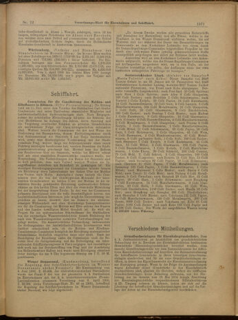 Verordnungs-Blatt für Eisenbahnen und Schiffahrt: Veröffentlichungen in Tarif- und Transport-Angelegenheiten 19000626 Seite: 7