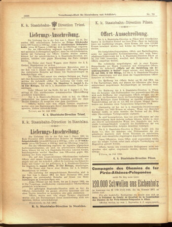 Verordnungs-Blatt für Eisenbahnen und Schiffahrt: Veröffentlichungen in Tarif- und Transport-Angelegenheiten 19000714 Seite: 12