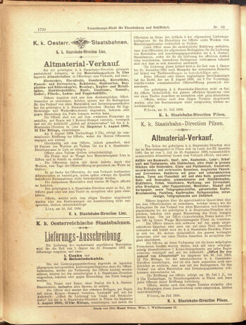 Verordnungs-Blatt für Eisenbahnen und Schiffahrt: Veröffentlichungen in Tarif- und Transport-Angelegenheiten 19000717 Seite: 16