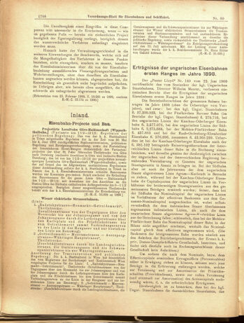 Verordnungs-Blatt für Eisenbahnen und Schiffahrt: Veröffentlichungen in Tarif- und Transport-Angelegenheiten 19000717 Seite: 4