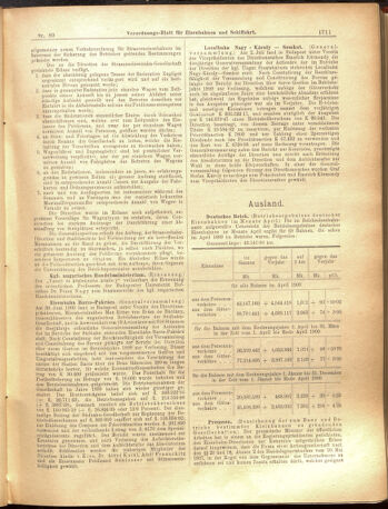 Verordnungs-Blatt für Eisenbahnen und Schiffahrt: Veröffentlichungen in Tarif- und Transport-Angelegenheiten 19000717 Seite: 7